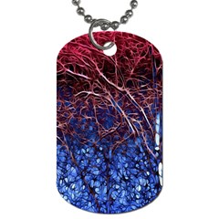 Autumn Fractal Forest Background Dog Tag (two Sides) by Amaryn4rt