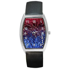 Autumn Fractal Forest Background Barrel Style Metal Watch by Amaryn4rt