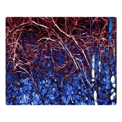 Autumn Fractal Forest Background Double Sided Flano Blanket (large) 