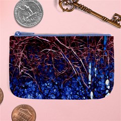 Autumn Fractal Forest Background Large Coin Purse by Amaryn4rt