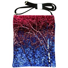 Autumn Fractal Forest Background Shoulder Sling Bag by Amaryn4rt