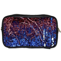 Autumn Fractal Forest Background Toiletries Bag (one Side)