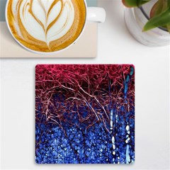 Autumn Fractal Forest Background Uv Print Square Tile Coaster  by Amaryn4rt