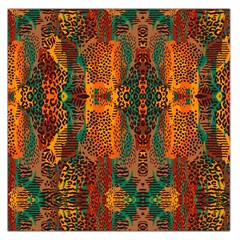 Red Abbey Abstract Animal Print Large Satin Scarf (Square)