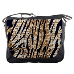 Tiger Snake Black 7000 Messenger Bag by MickiRedd