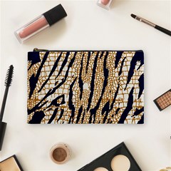 Tiger Snake Black 7000 Cosmetic Bag (medium) by MickiRedd