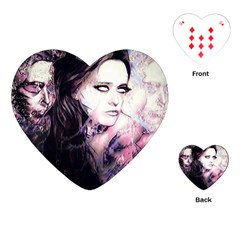 Sakura Girl Playing Cards Single Design (heart) by MRNStudios