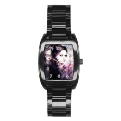 Sakura Girl Stainless Steel Barrel Watch by MRNStudios