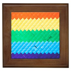 Mandalas-1084082 Textured-rainbow Framed Tile by jellybeansanddinosaurs