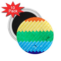 Mandalas-1084082 Textured-rainbow 2 25  Magnets (10 Pack)  by jellybeansanddinosaurs