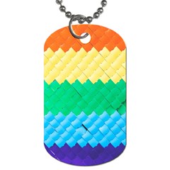 Mandalas-1084082 Textured-rainbow Dog Tag (one Side) by jellybeansanddinosaurs