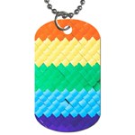 Mandalas-1084082 Textured-rainbow Dog Tag (One Side) Front