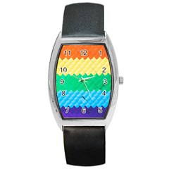 Mandalas-1084082 Textured-rainbow Barrel Style Metal Watch