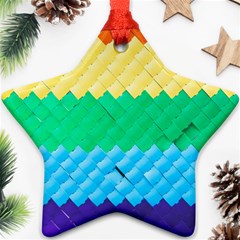 Mandalas-1084082 Textured-rainbow Star Ornament (two Sides)