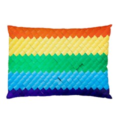 Mandalas-1084082 Textured-rainbow Pillow Case by jellybeansanddinosaurs