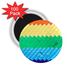 Mandalas-1084082 Textured-rainbow 2 25  Magnets (100 Pack)  by jellybeansanddinosaurs