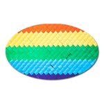 Mandalas-1084082 Textured-rainbow Oval Magnet Front