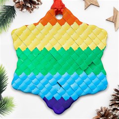 Mandalas-1084082 Textured-rainbow Ornament (snowflake)