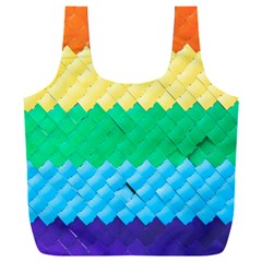 Mandalas-1084082 Textured-rainbow Full Print Recycle Bag (xxl) by jellybeansanddinosaurs