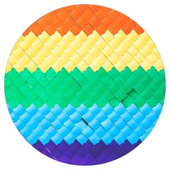 Mandalas-1084082 Textured-rainbow Round Trivet