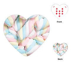 Rainbow-cake-layers Marshmallow-candy-texture Playing Cards Single Design (heart) by jellybeansanddinosaurs