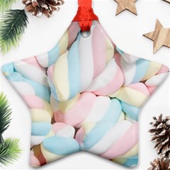 Rainbow-cake-layers Marshmallow-candy-texture Star Ornament (two Sides) by jellybeansanddinosaurs