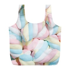 Rainbow-cake-layers Marshmallow-candy-texture Full Print Recycle Bag (l) by jellybeansanddinosaurs