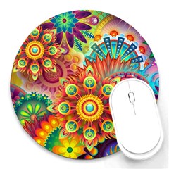 Mandalas-1084082 Round Mousepads by jellybeansanddinosaurs