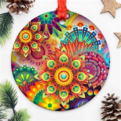 Mandalas-1084082 Round Ornament (two Sides)