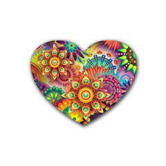 Mandalas-1084082 Rubber Heart Coaster (4 Pack) by jellybeansanddinosaurs