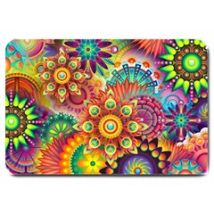 Mandalas-1084082 Large Doormat  by jellybeansanddinosaurs