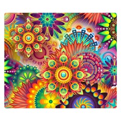 Mandalas-1084082 Double Sided Flano Blanket (small)  by jellybeansanddinosaurs