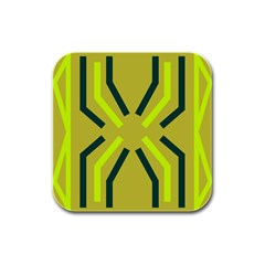 Abstract Pattern Geometric Backgrounds   Rubber Square Coaster (4 Pack) by Eskimos