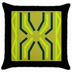 Abstract Pattern Geometric Backgrounds   Throw Pillow Case (black) by Eskimos