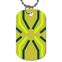 Abstract Pattern Geometric Backgrounds   Dog Tag (one Side) by Eskimos