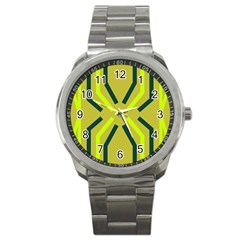 Abstract Pattern Geometric Backgrounds   Sport Metal Watch by Eskimos