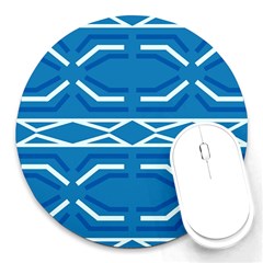 Abstract Pattern Geometric Backgrounds   Round Mousepads by Eskimos