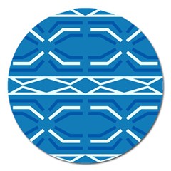 Abstract Pattern Geometric Backgrounds   Magnet 5  (round) by Eskimos