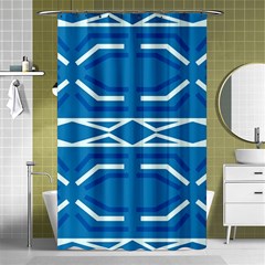 Abstract Pattern Geometric Backgrounds   Shower Curtain 48  X 72  (small)  by Eskimos