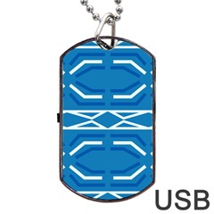 Abstract Pattern Geometric Backgrounds   Dog Tag Usb Flash (two Sides) by Eskimos