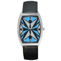 Abstract Pattern Geometric Backgrounds   Barrel Style Metal Watch