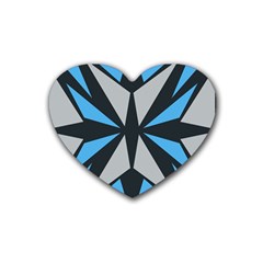 Abstract Pattern Geometric Backgrounds   Rubber Heart Coaster (4 Pack) by Eskimos