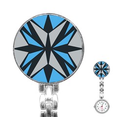 Abstract Pattern Geometric Backgrounds   Stainless Steel Nurses Watch by Eskimos