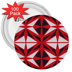 Abstract Pattern Geometric Backgrounds   3  Buttons (100 Pack)  by Eskimos