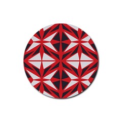 Abstract Pattern Geometric Backgrounds   Rubber Round Coaster (4 Pack) by Eskimos