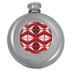 Abstract Pattern Geometric Backgrounds   Round Hip Flask (5 Oz) by Eskimos