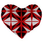 Abstract pattern geometric backgrounds   Large 19  Premium Flano Heart Shape Cushions Front