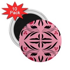 Floral Folk Damask Pattern  2 25  Magnets (10 Pack)  by Eskimos