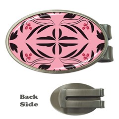 Floral Folk Damask Pattern  Money Clips (oval)  by Eskimos