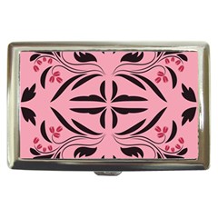 Floral Folk Damask Pattern  Cigarette Money Case by Eskimos